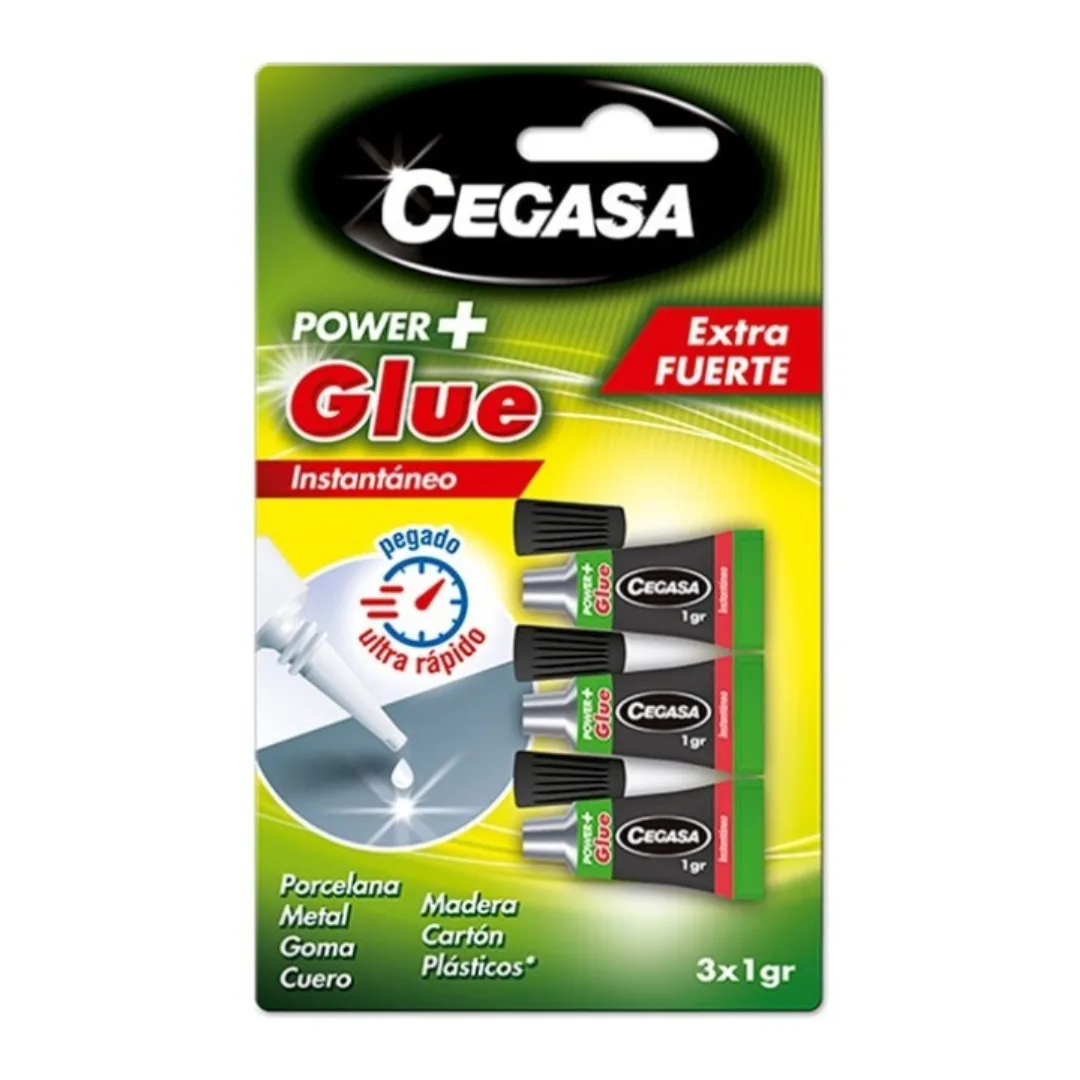 Cegasa instant adhesive, 3 x 1 g