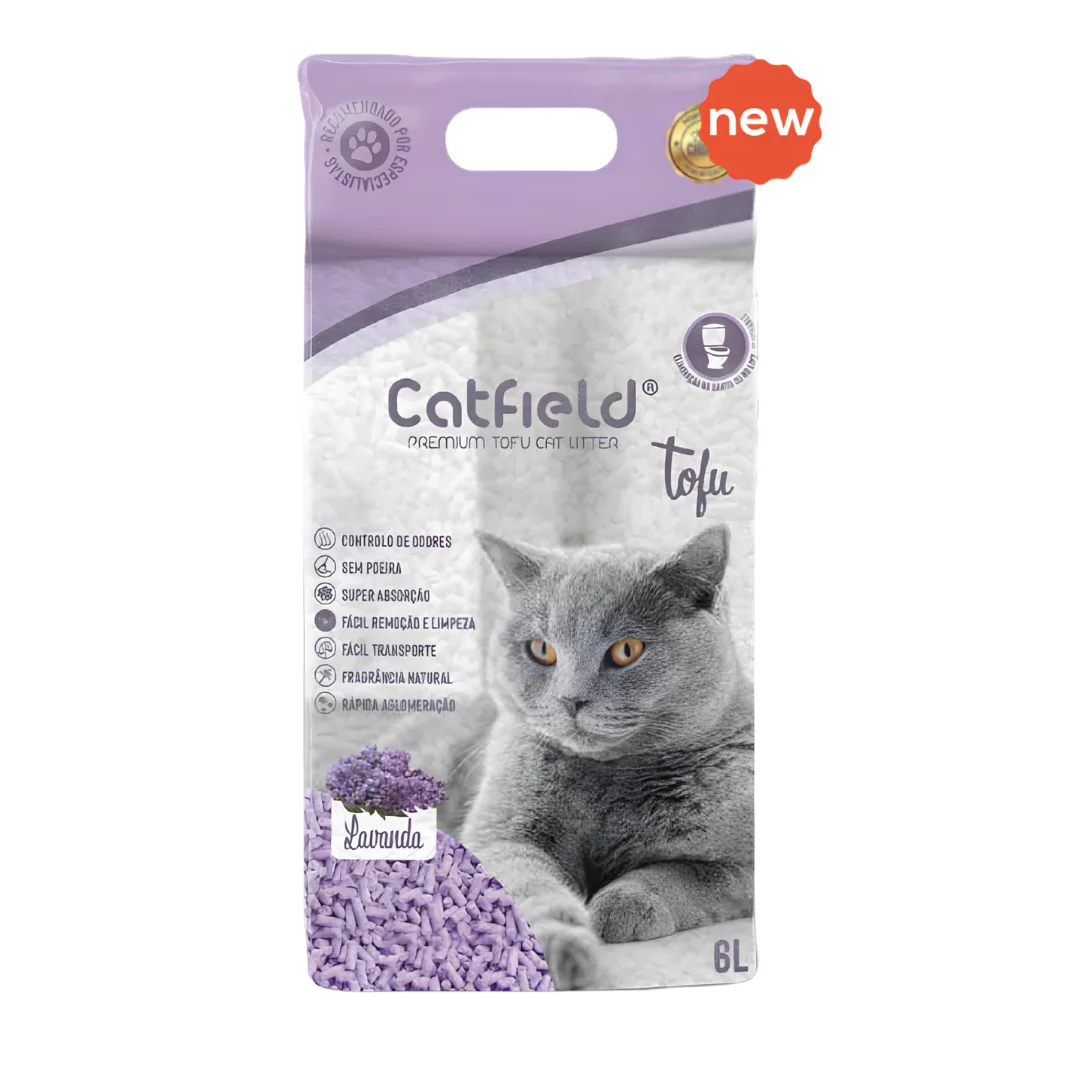 Catfield tofu cat litter, lavender, 6 L