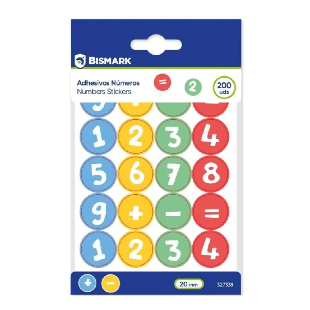 Number stickers, 2 cm