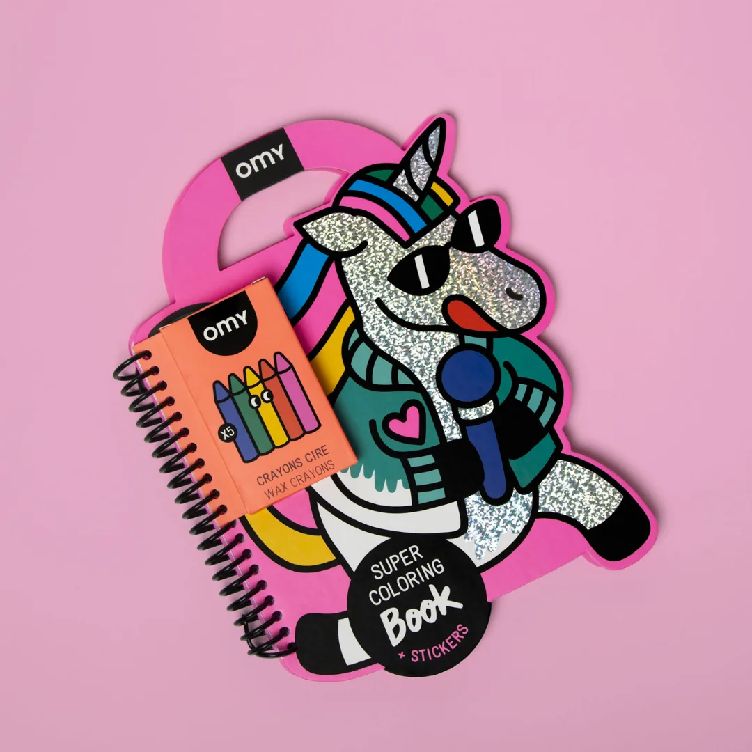 OMY notepad with stickers, unicorn Lily