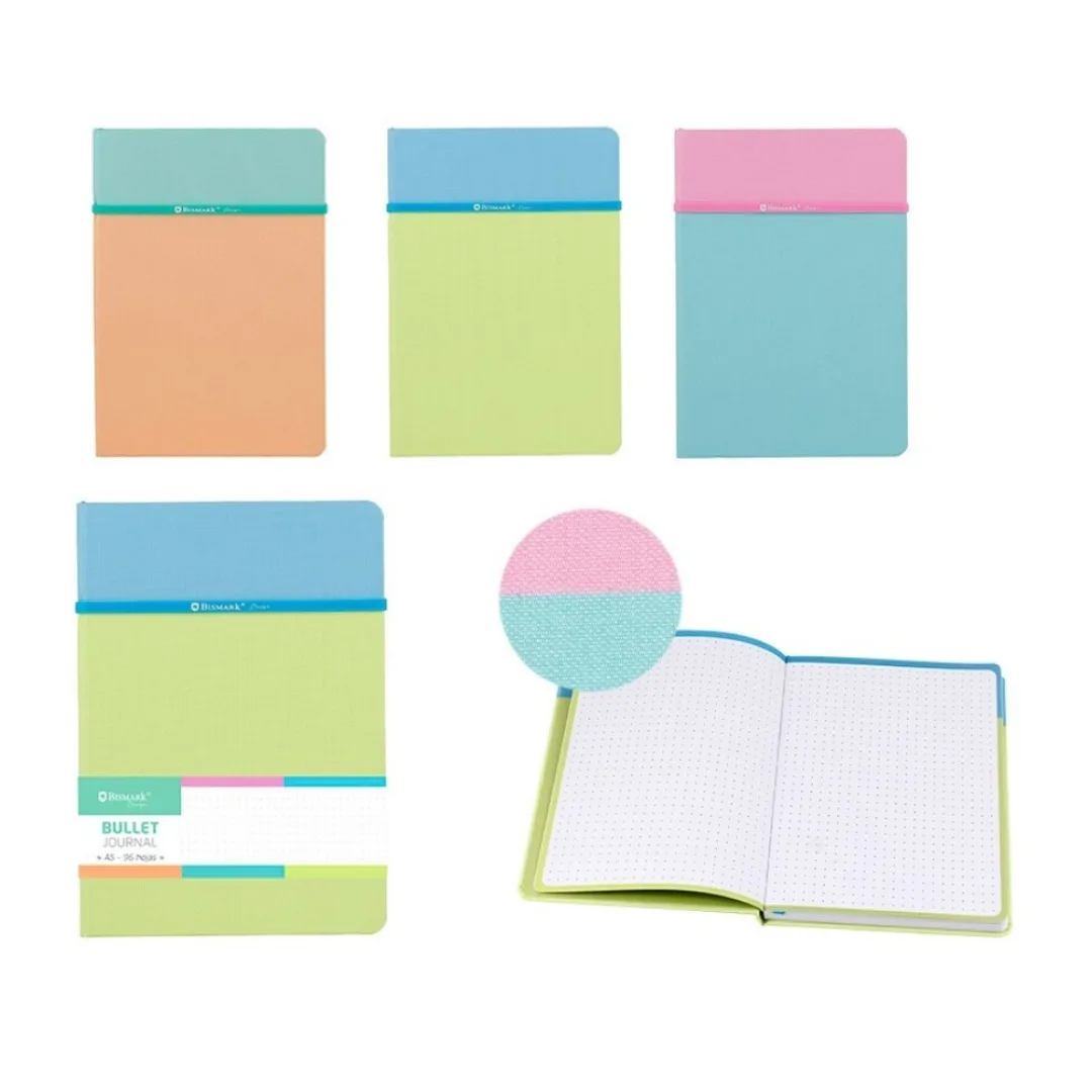 Bismark A5 bullet journal, two-colour, dotted