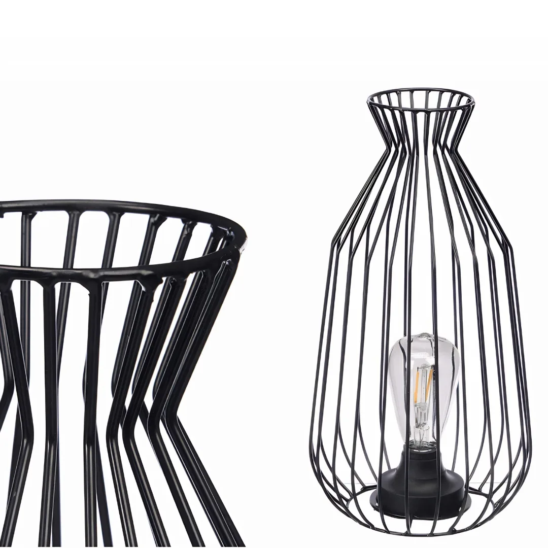 Wrought iron lamp, bulb shape