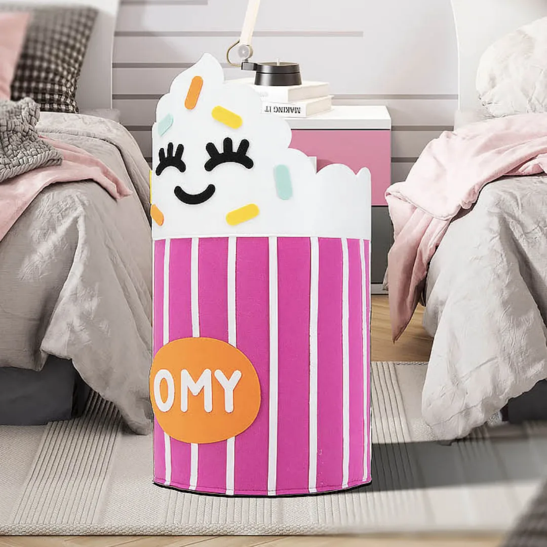 OMY felt storage basket, popcorn