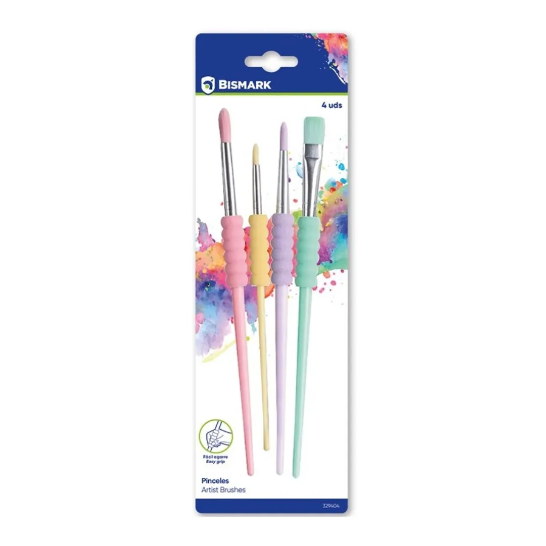 Bismark easy-grip brushes, set of 4