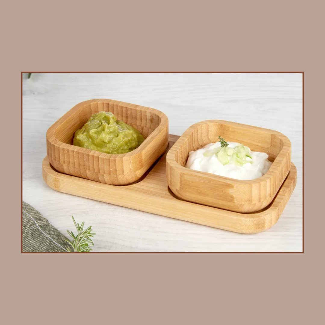 3-piece bamboo appetiser set