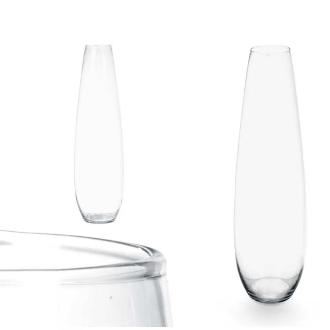 Glass vase with base, 50 cm