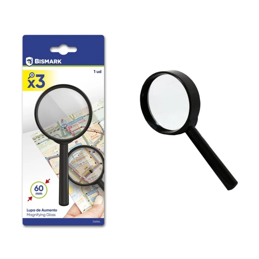 Bismark magnifying glass, double magnification, 60 mm