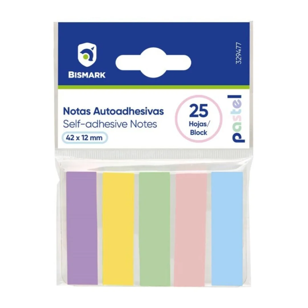 Bismark pastel sticky notes, 5 colours