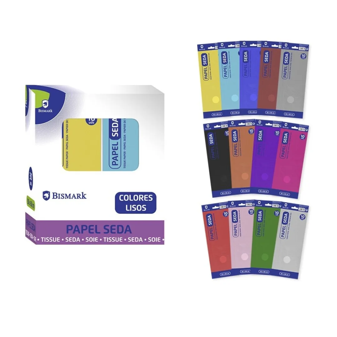 Plain coloured tissue paper