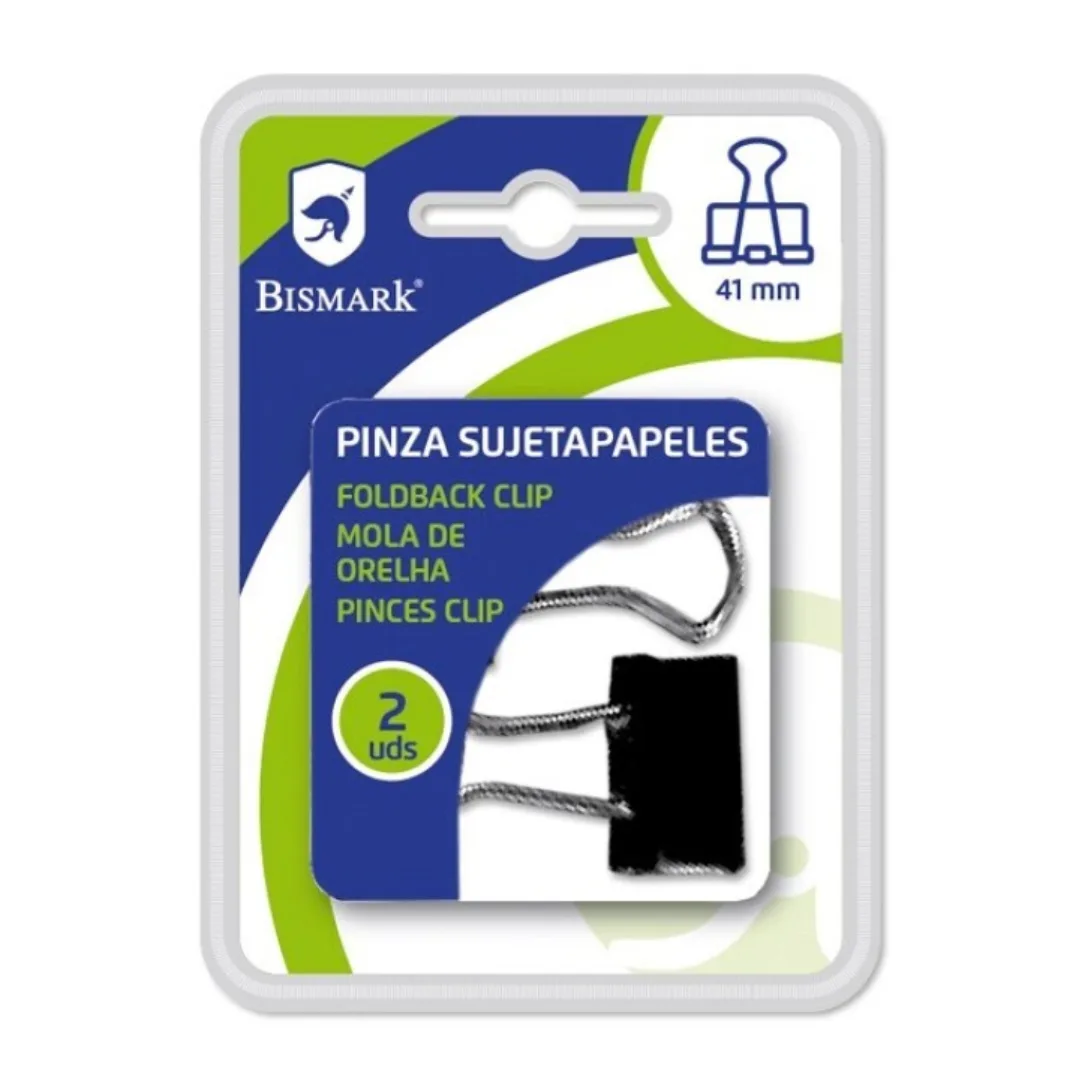 Bismark black binder clips, 41 mm, pack of 2