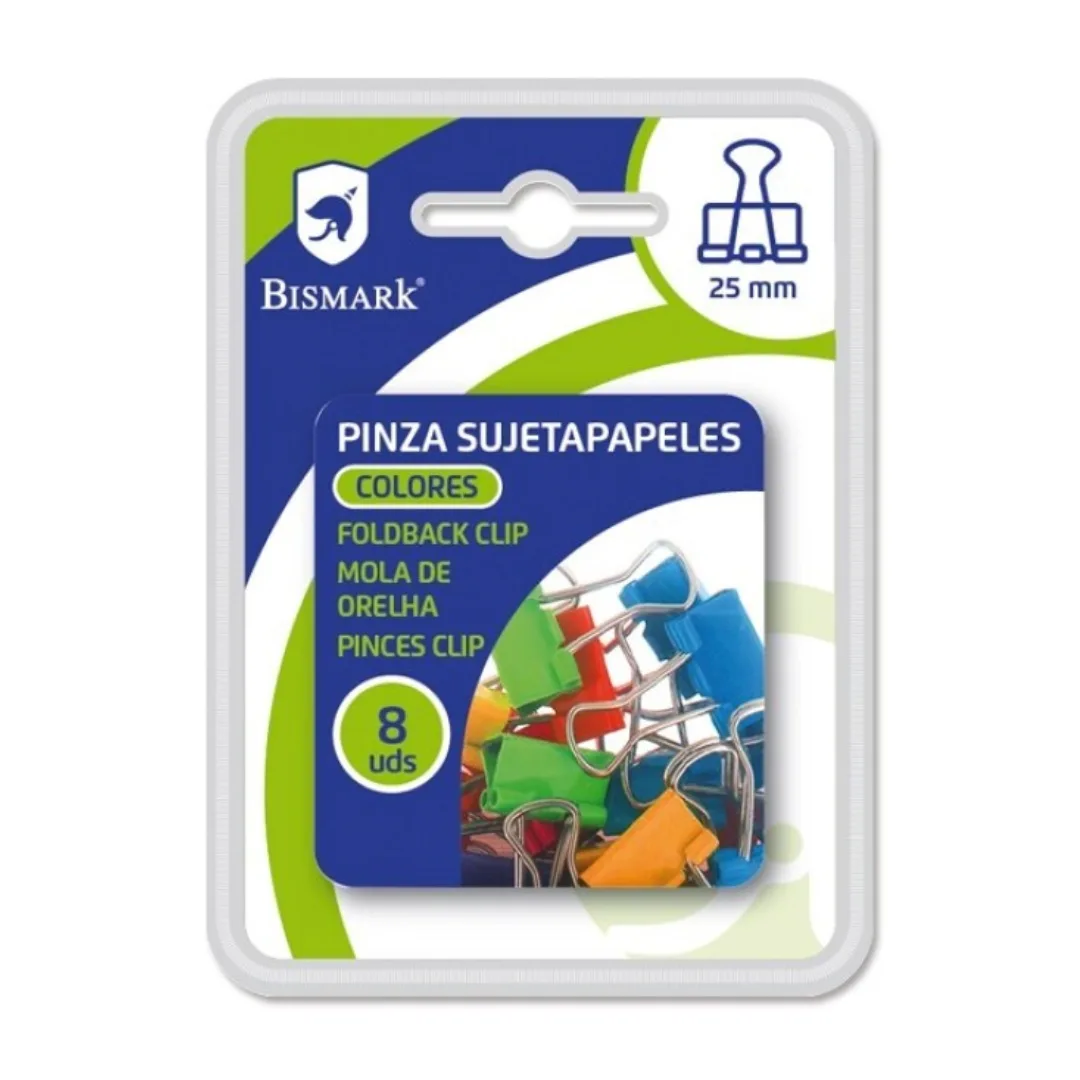Bismark coloured binder clips, 25 mm