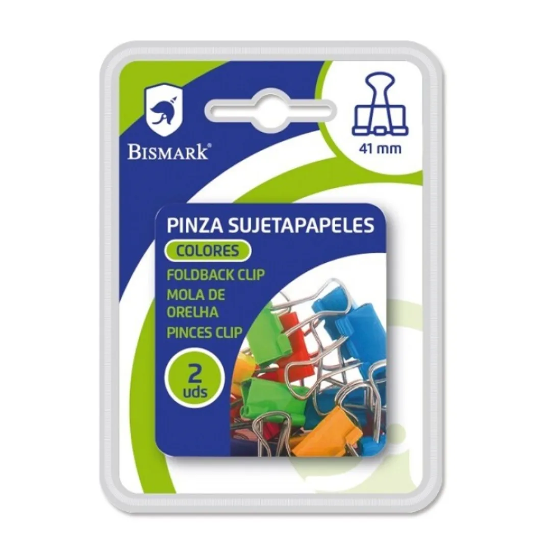 Bismark coloured binder clips, 41 mm