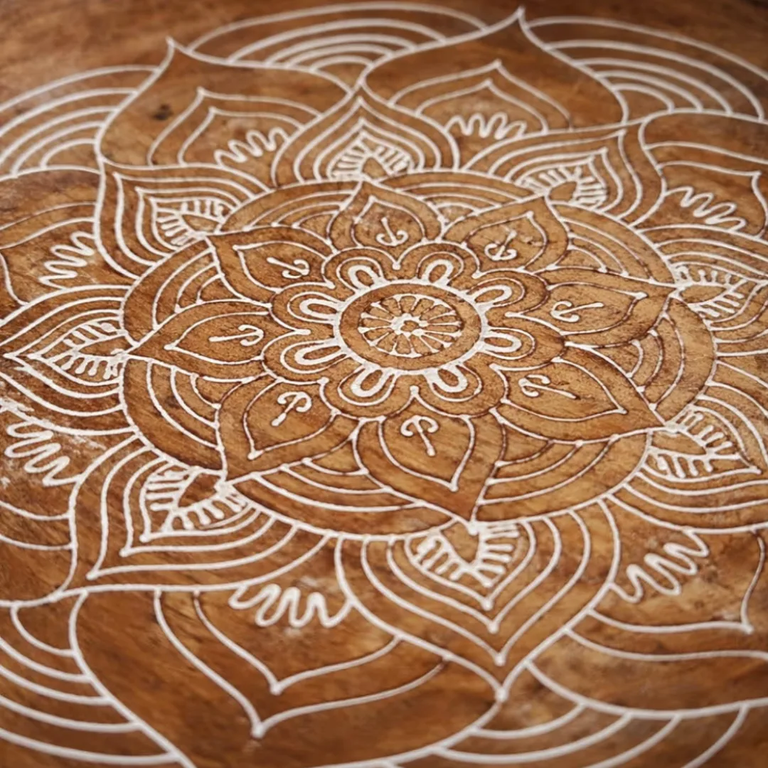 Mango wood plate, 37 x 37 cm