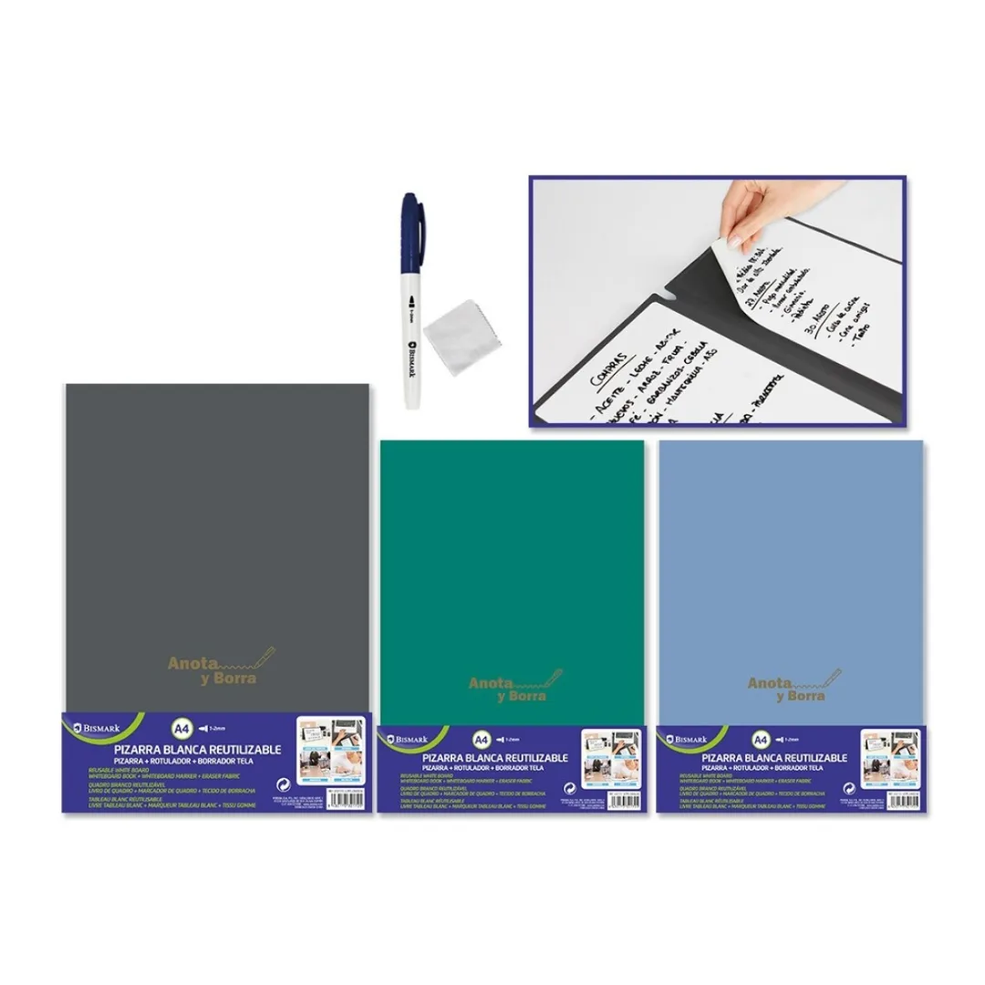 Reusable A4 whiteboard with marker