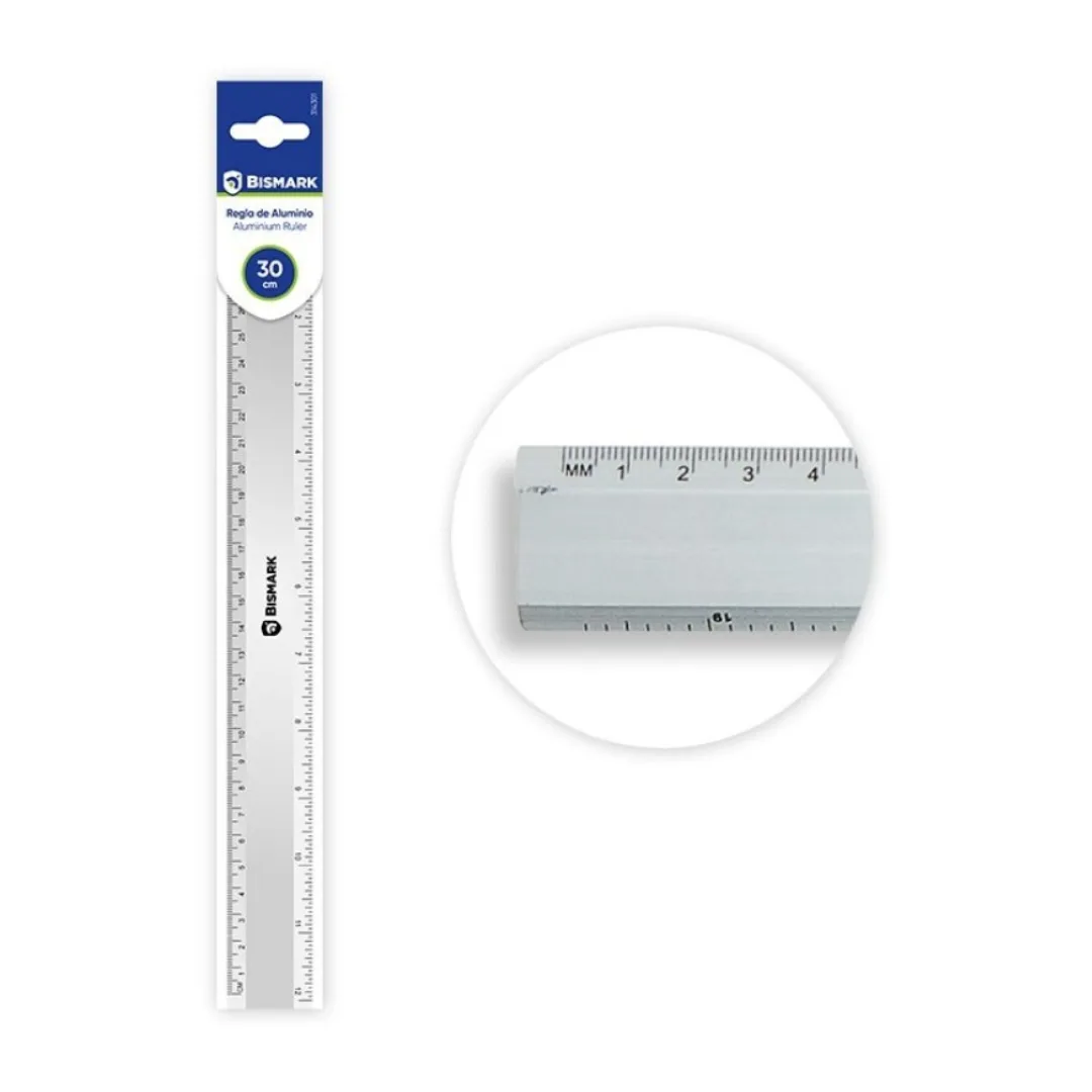 Bismark aluminium ruler, 30 cm