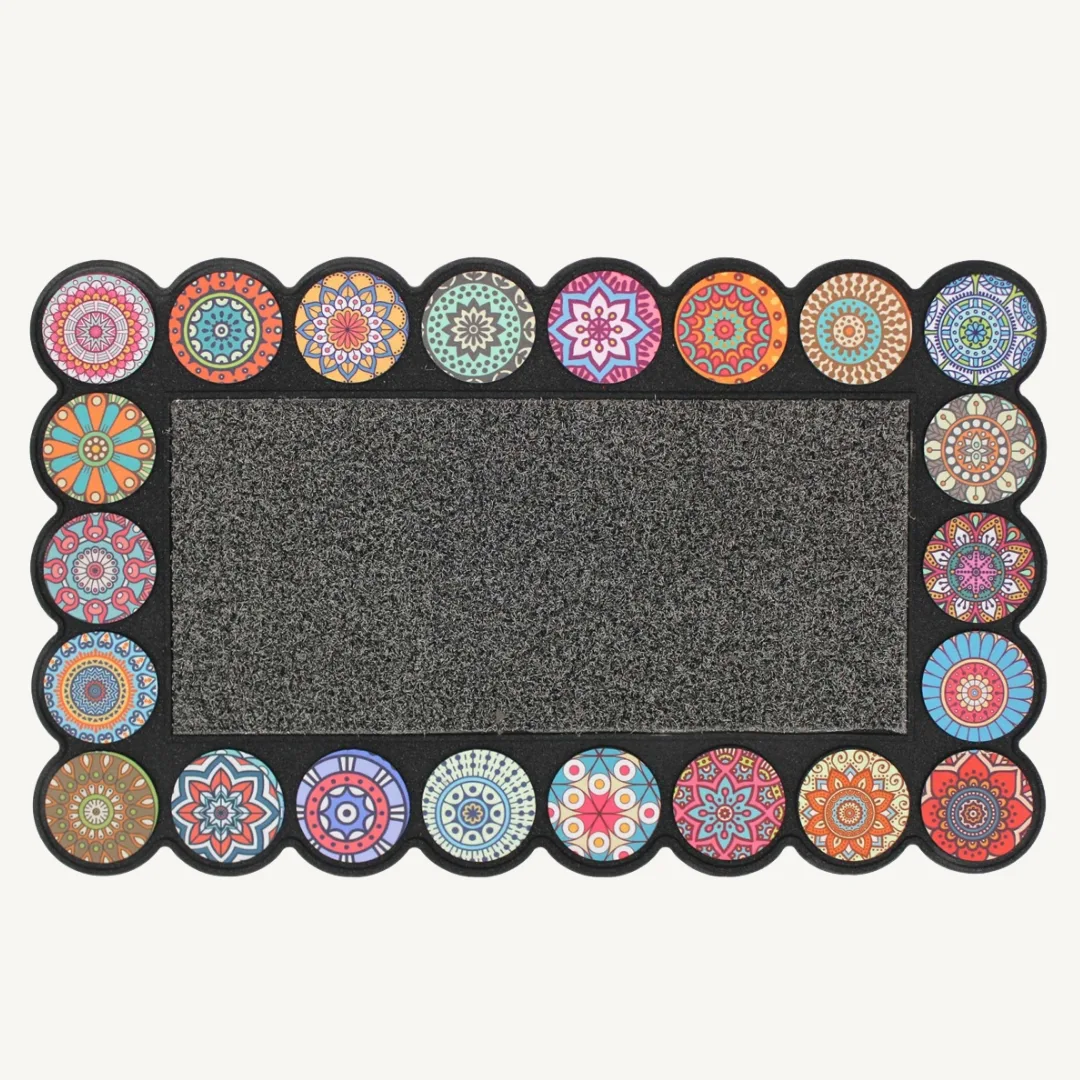 Rosacolor rectangular rubber mat, embossed, 45 x 75 cm