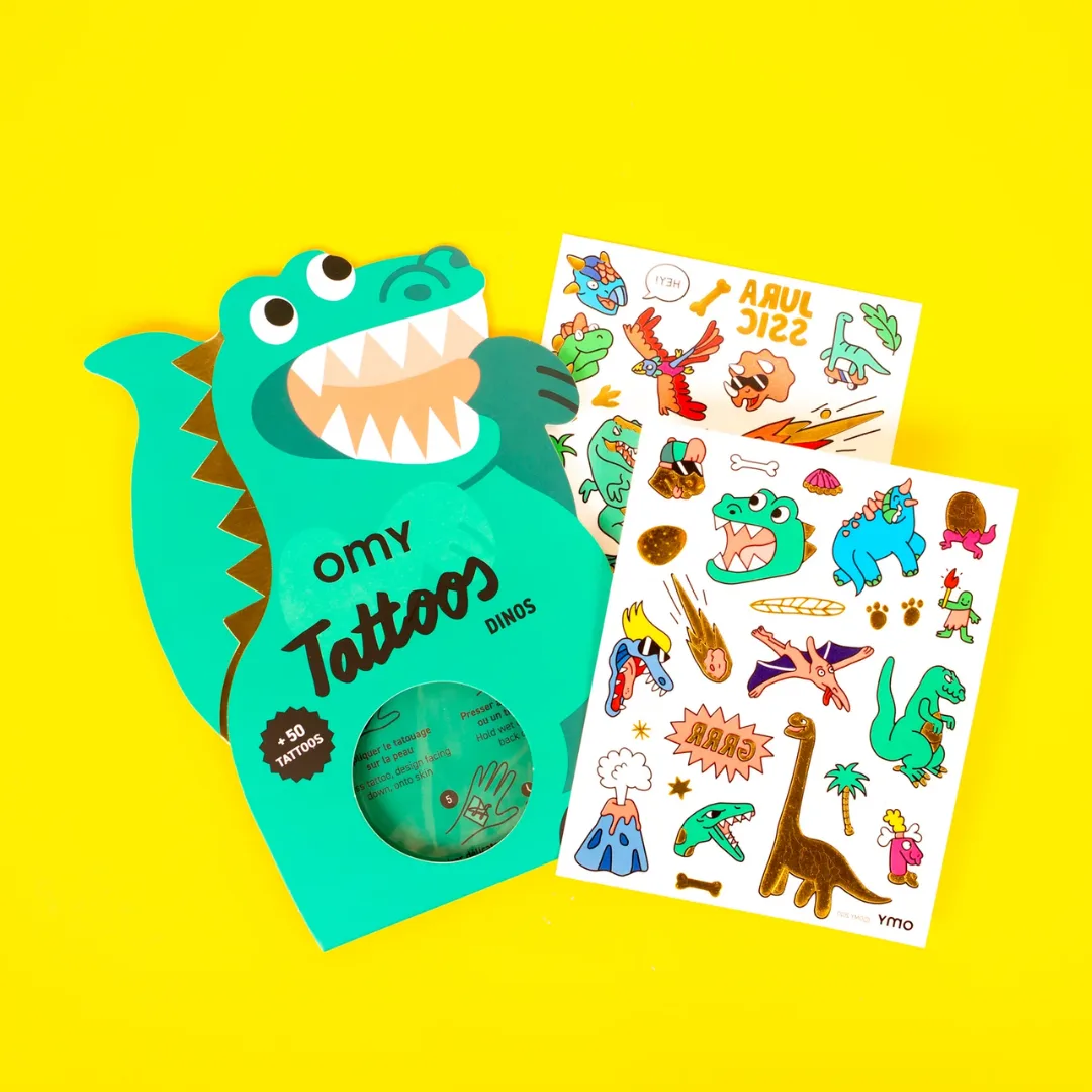 OMY temporary tattoos, dinosaurs